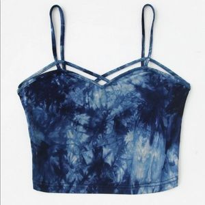 SHEIN Strappy Tie Dye Cami Crop Top Size XS